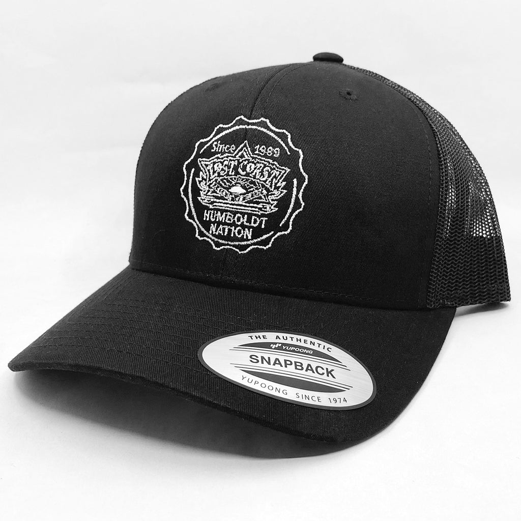 Black Embroidered LCB Trucker Hat